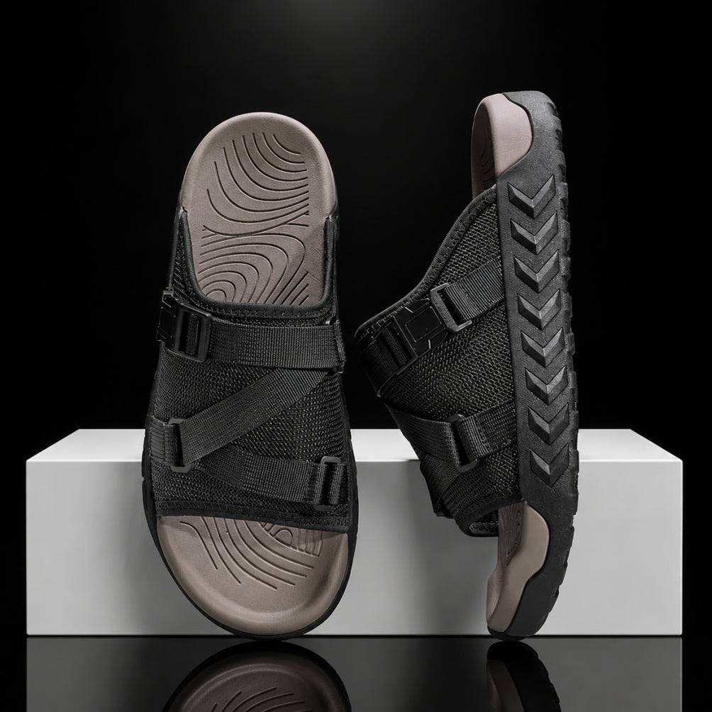 Hatton | Slide Sandals with Adjustable Cross Straps