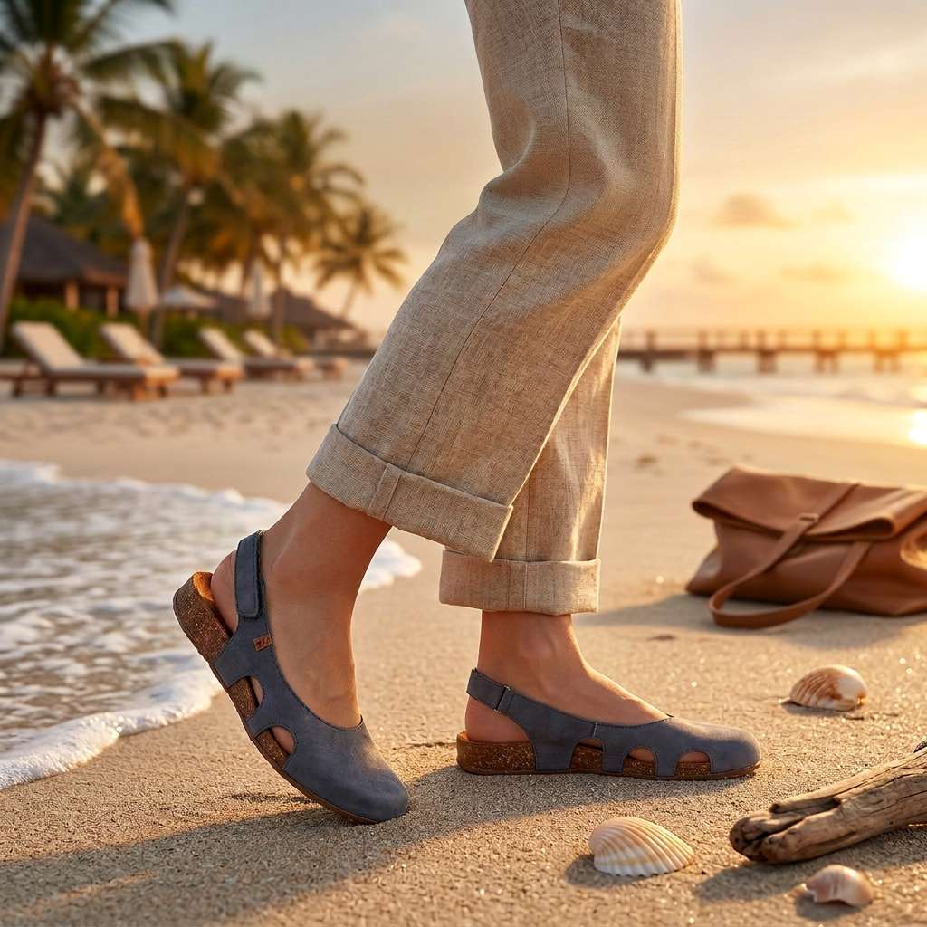 Freja | Closed Toe Slingback Shoes with Cutouts