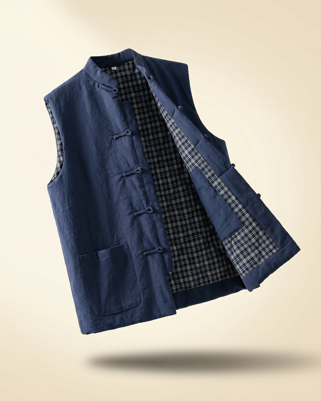 Fredrick - Pocket Front Stand Collar Sleeveless Vest