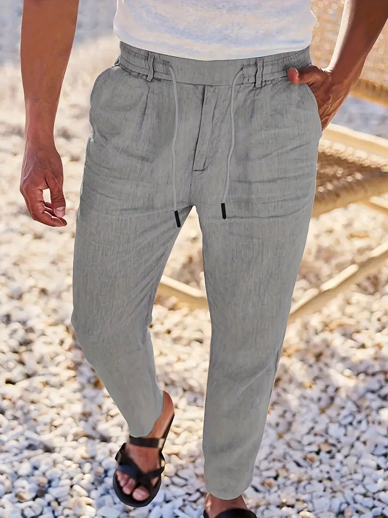 Nichols | Mens Linen Summer Trousers