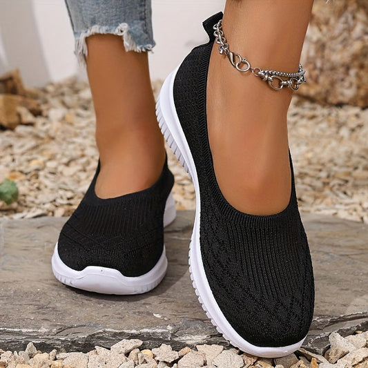 Syffina - Slip On Knitted Walking Shoes