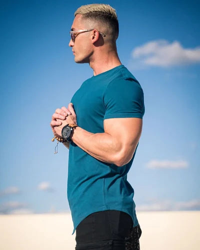 Maxwell - Curved Hem Short Sleeve T Shirt