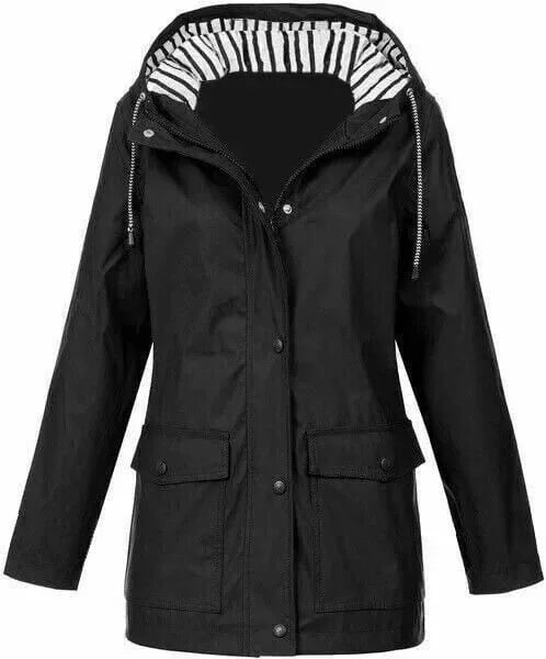 Ilektra | Long Sleeve Hooded Jacket with Pockets