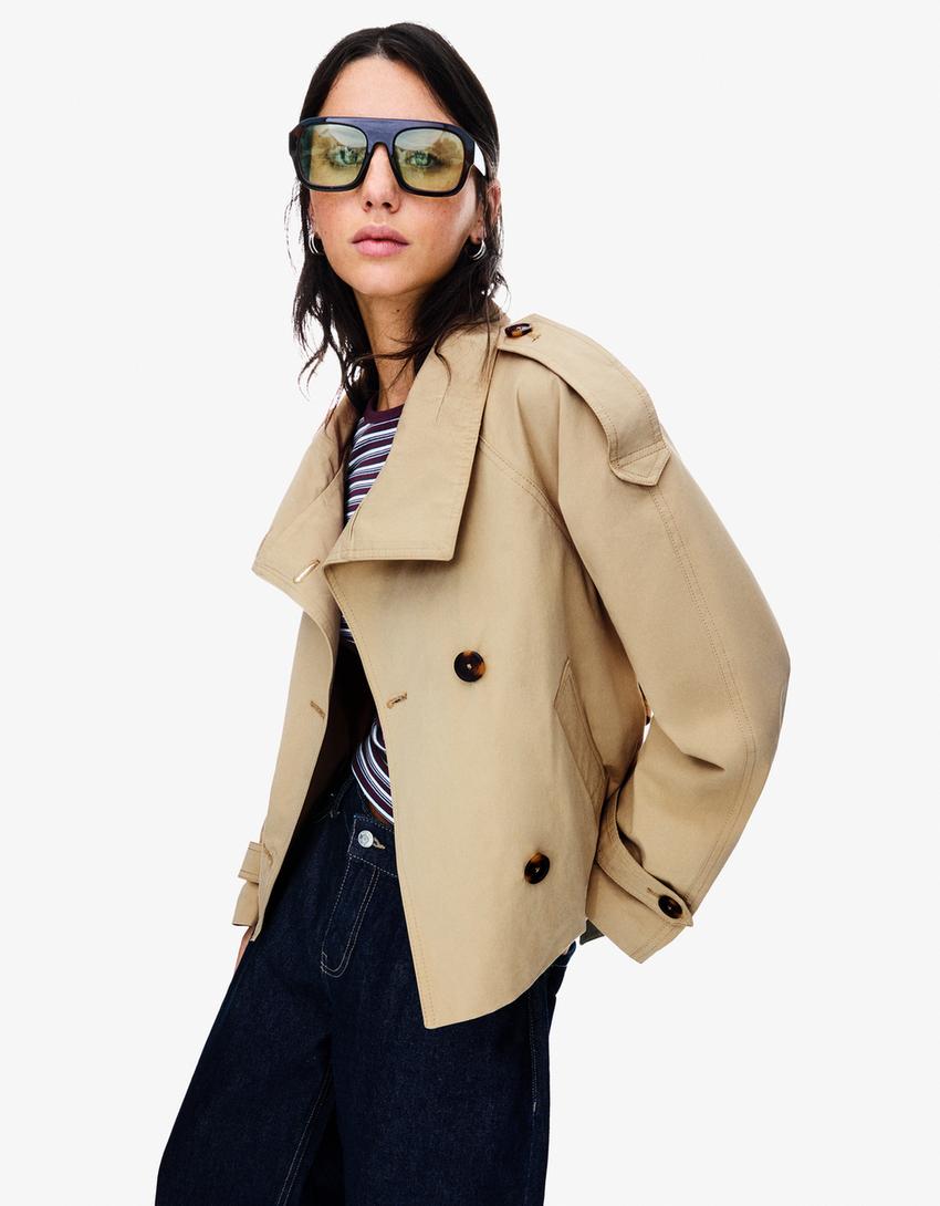 Feliciana | Short Trench Jacket with Belted Waist