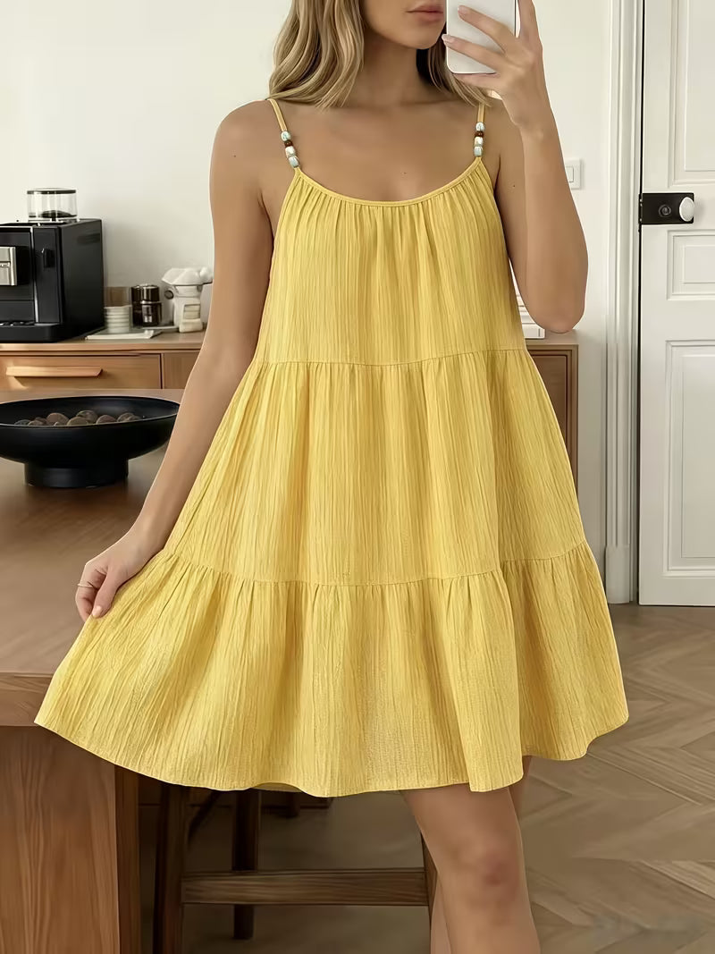 Masley | Loose Fit Spaghetti Strap Mini Dress