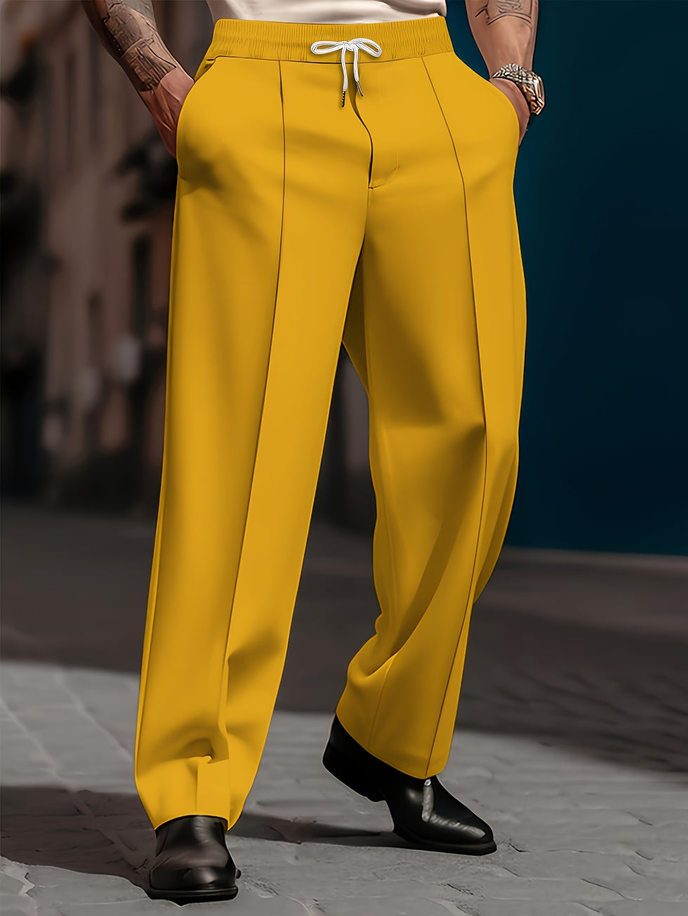 Raimi | Trousers Drawstring Waist Wide Leg Fit
