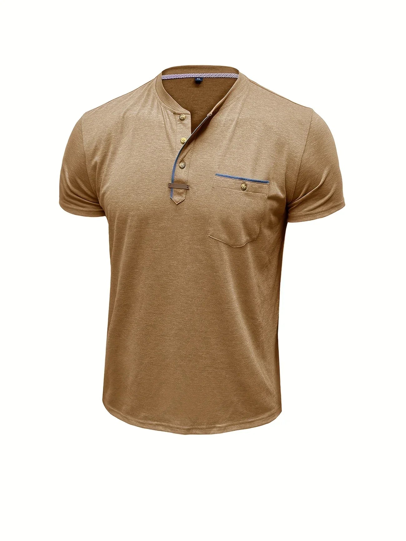 Saxon | Short Sleeve Henley Pocket T Shirt