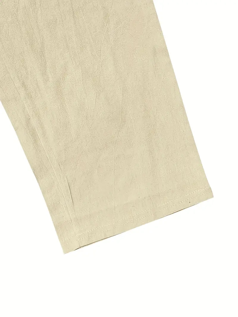 Babaev | Drawstring Wide Leg Linen-Style Trousers
