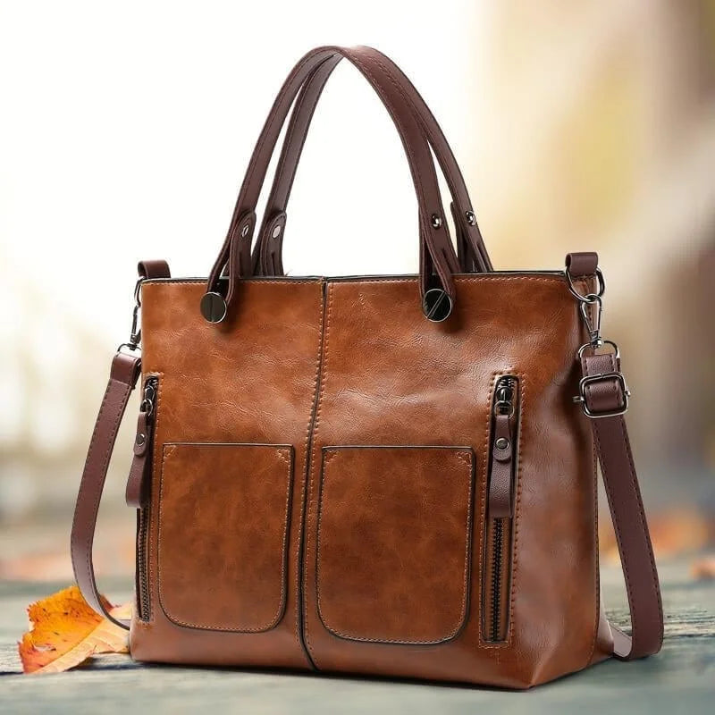 Britney | Leather-Style Multi Pocket Shoulder Bag