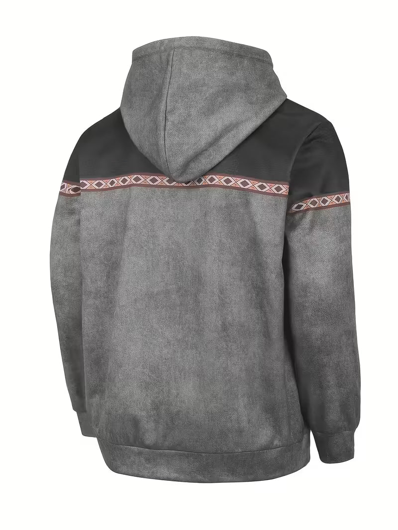 Hakan | Hooded Long Sleeve Half Zip Sweatshirt