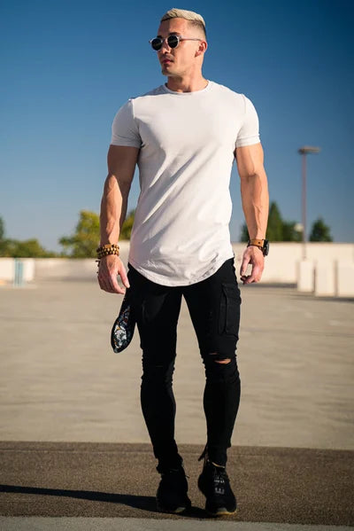 Maxwell - Curved Hem Short Sleeve T Shirt