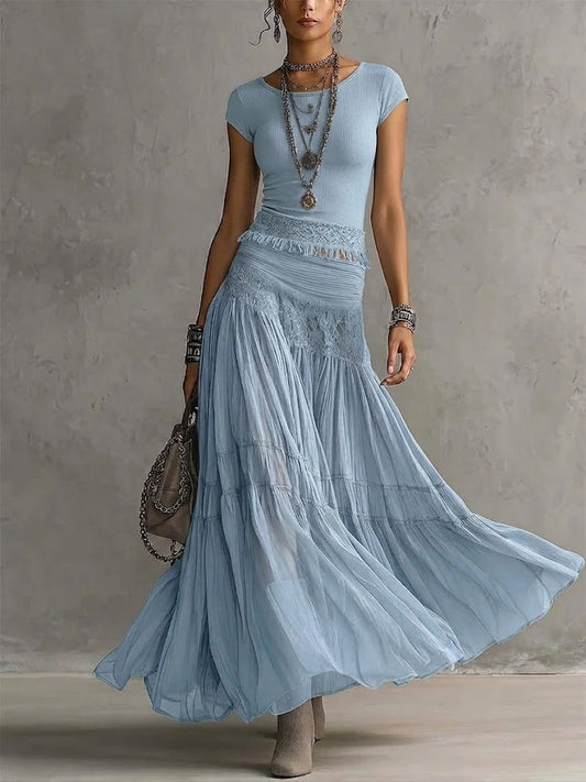 Kylisa | Short Sleeve Maxi Dress