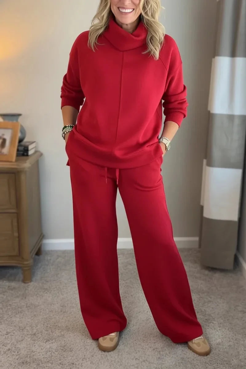 Yardenah | Two Piece Cowl Neck Wide Leg Set