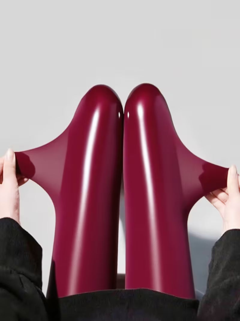 Bekah | Footed Tights with High-Shine Stretch Finish