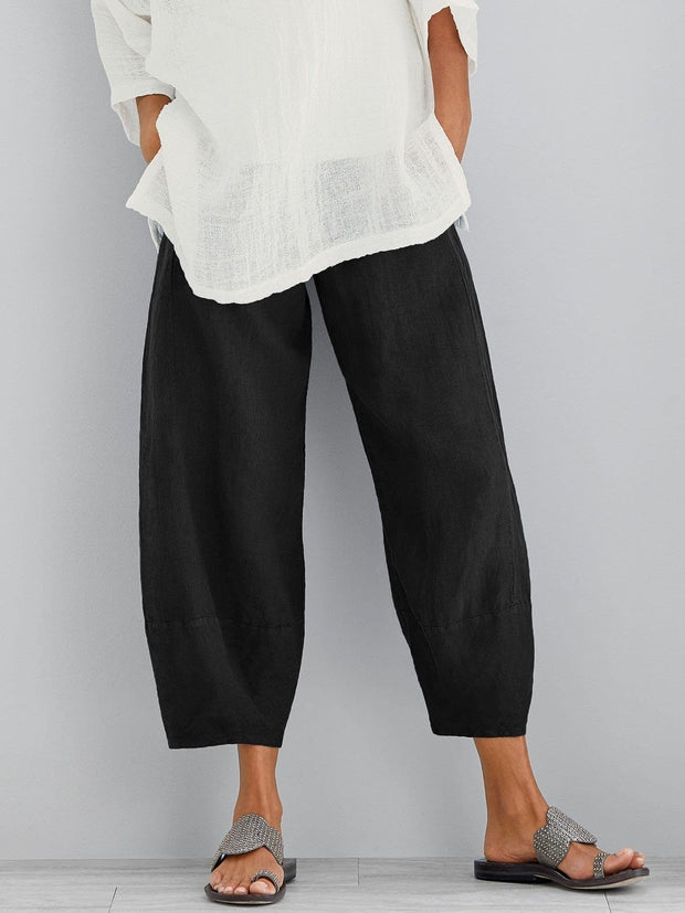 Taylah |  Loose Fit Cropped Trousers