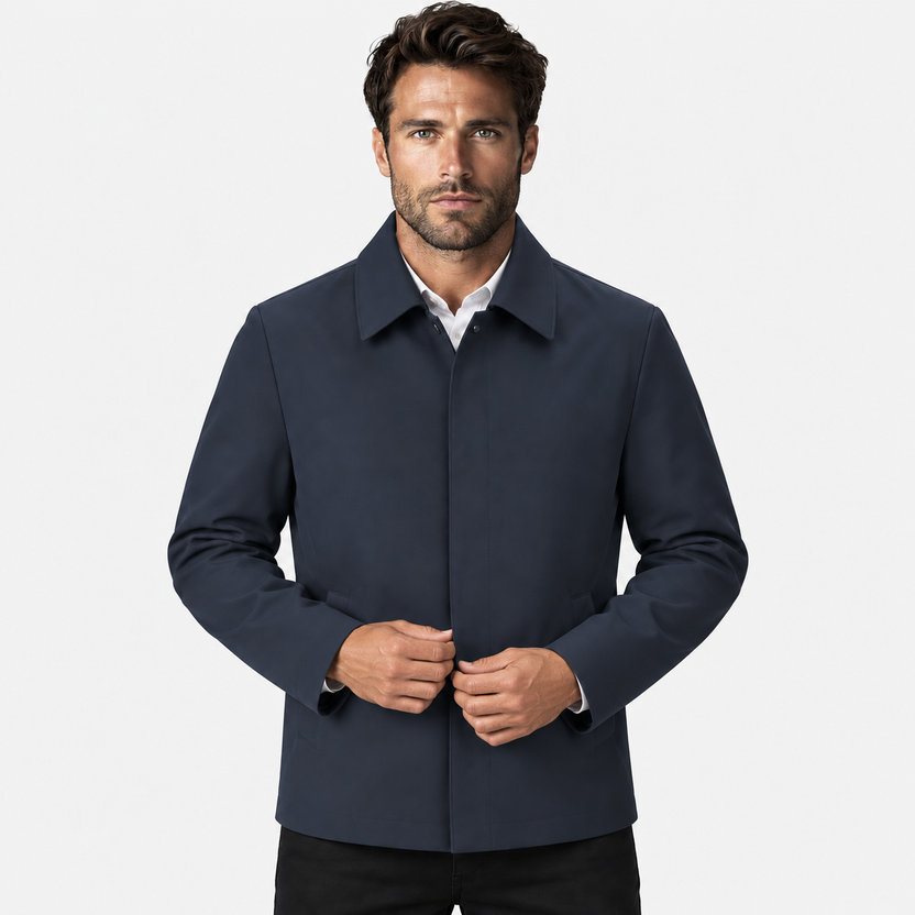 Ricky | Jacket With Point Collar and Side Pockets