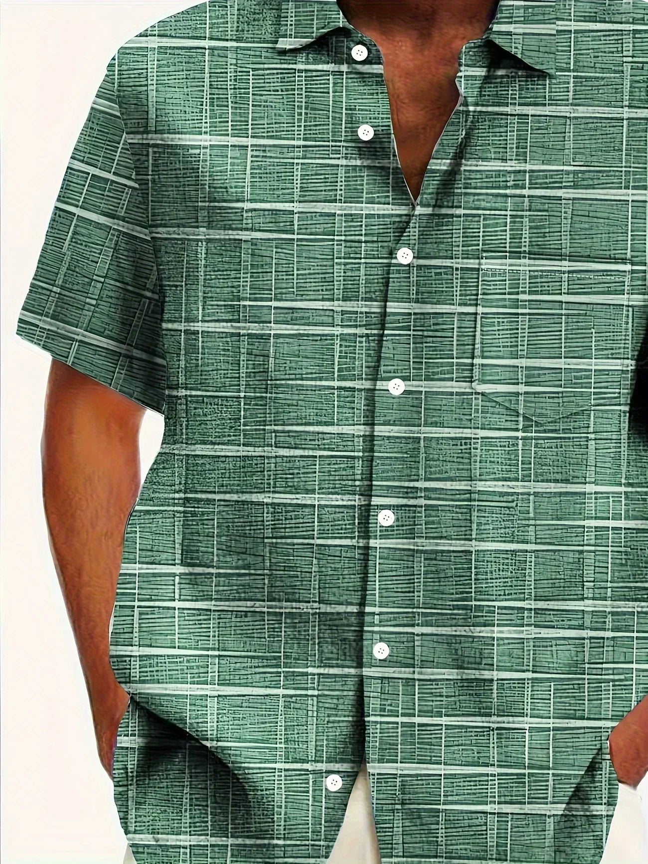 Haroyan | Short Sleeve Plaid Pattern Shirt