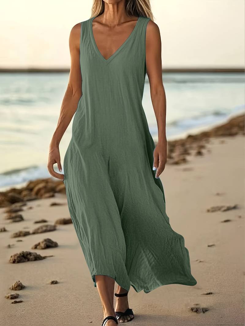 Brina | Maxi Dress with V-Neck in Multiple Colours