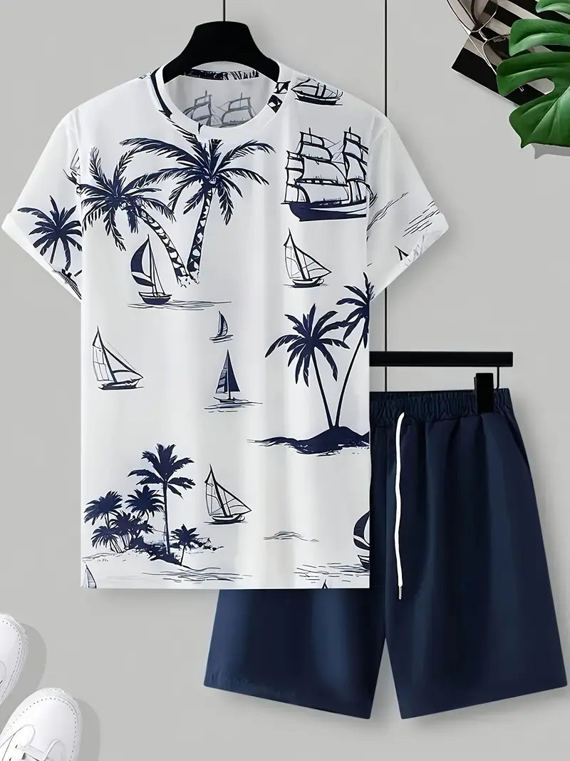Barea | T Shirt Shorts Set Tropical Print