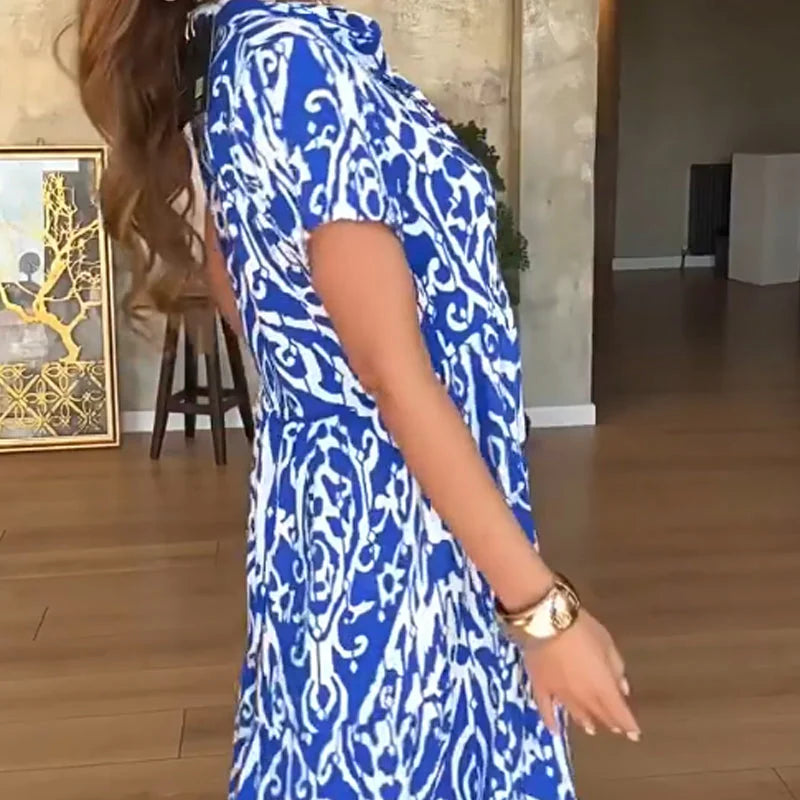 Jubilee | Printed Loose Fit A-Line Midi Dress