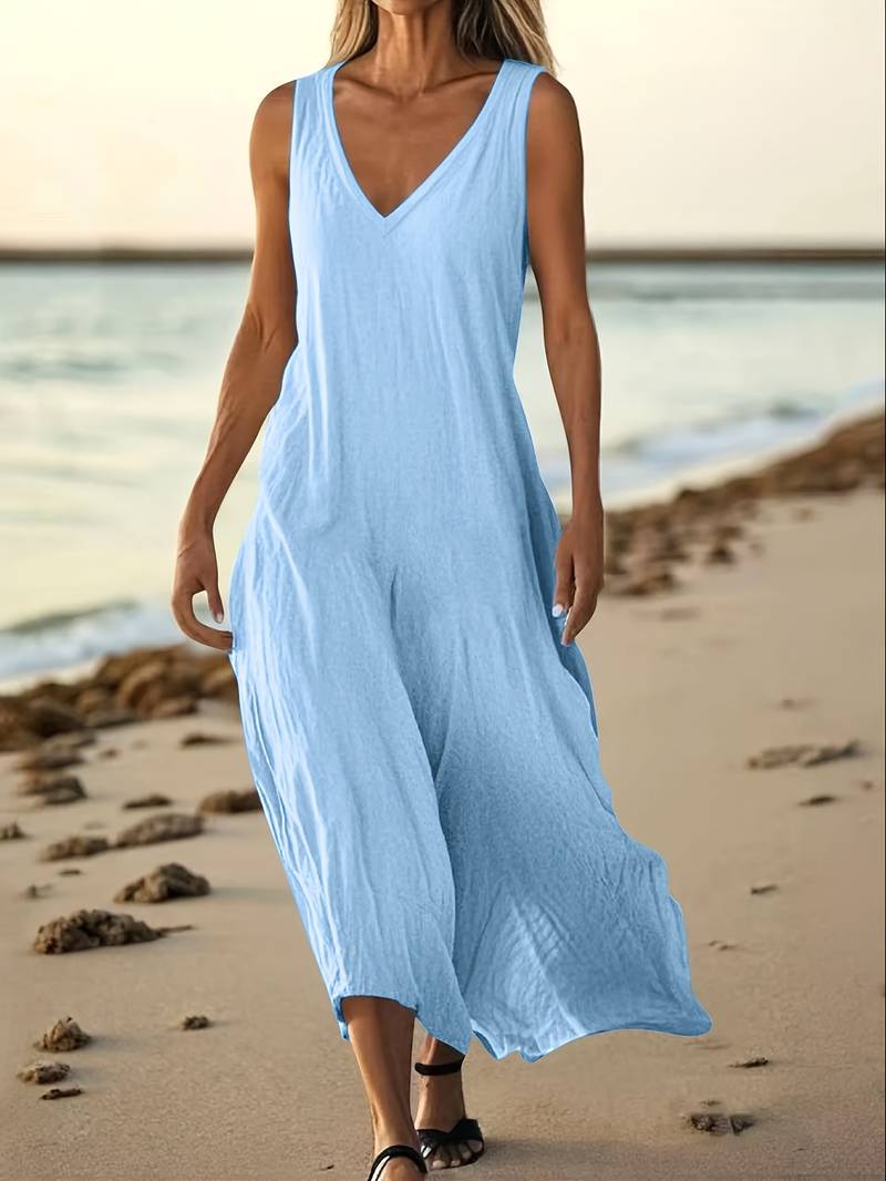 Brina | Maxi Dress with V-Neck in Multiple Colours