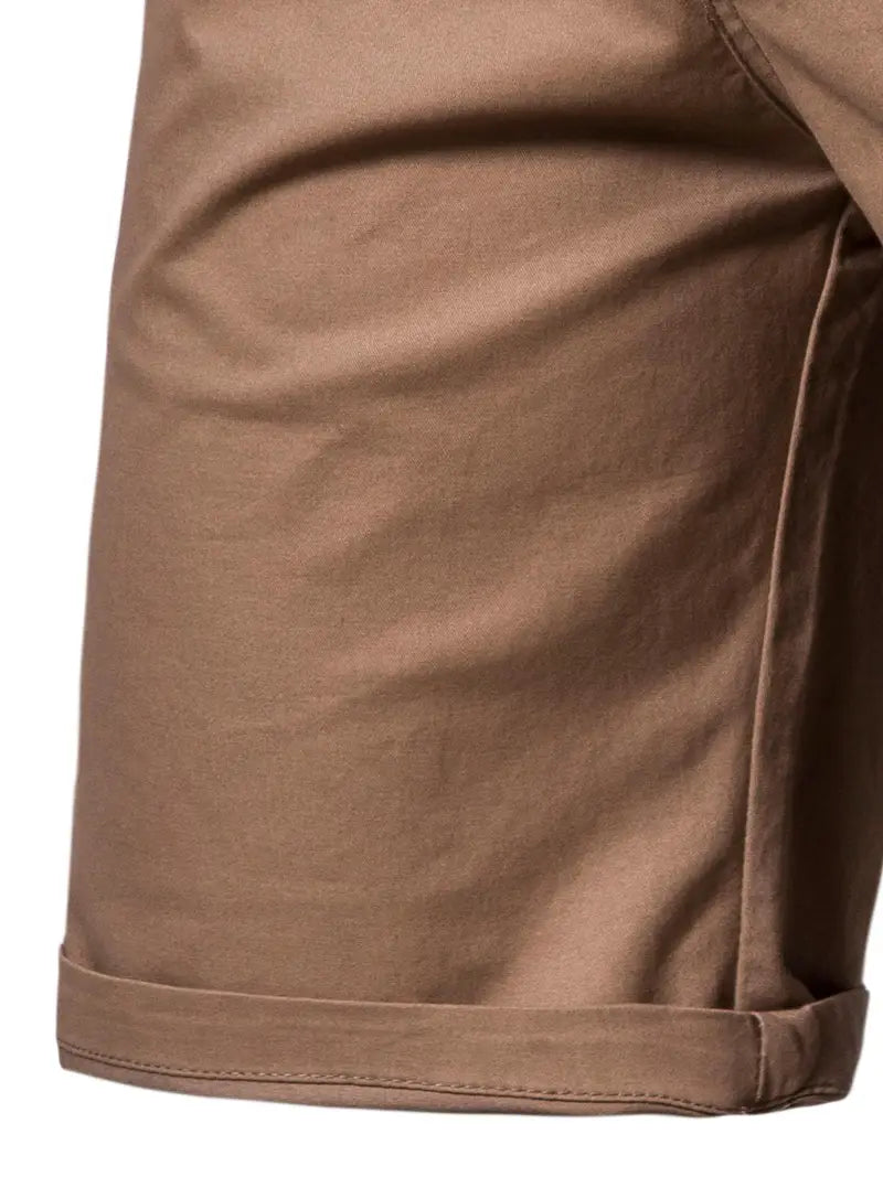 Baird - Casual Elastic Waist Pocket Shorts