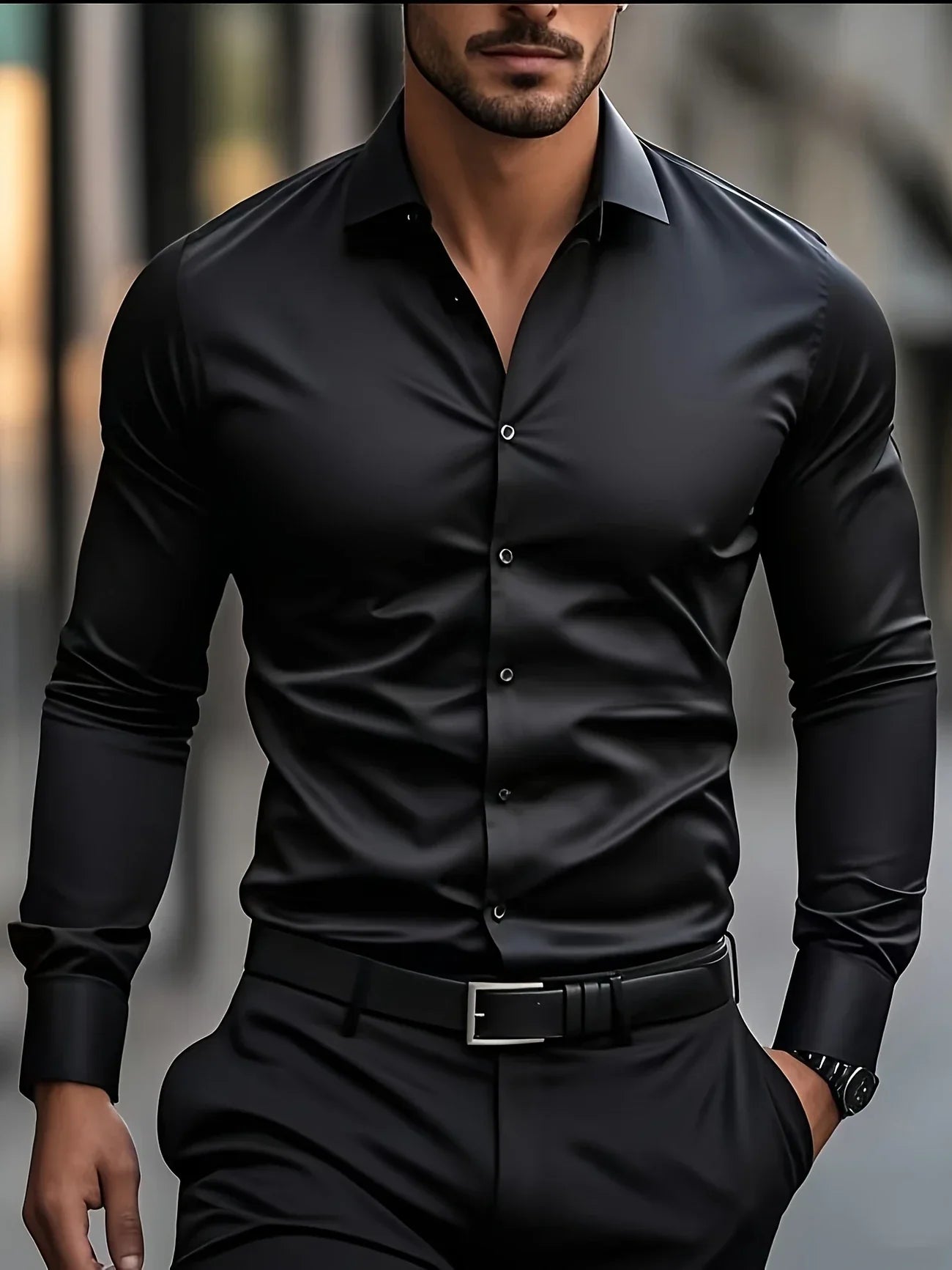 Byron | Slim Fit Long Sleeve Button Shirt