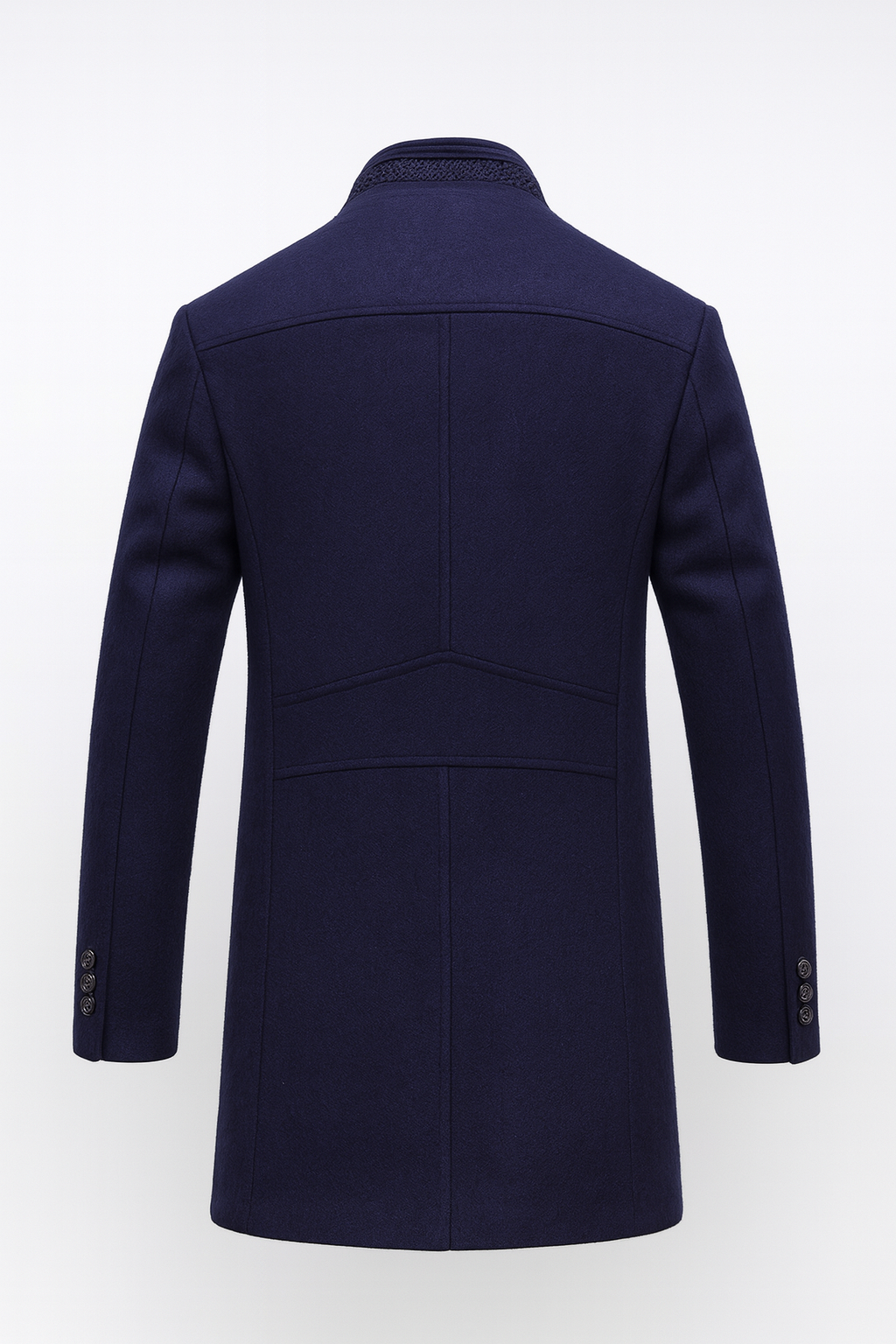 Reinaldo | Long Sleeve Button Front Coat with Trim