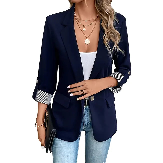 Rigieta | Blazer With Rolled Sleeves and Lapels