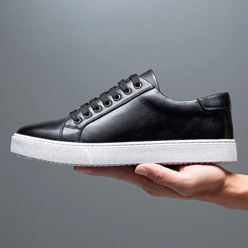 Leonell | Leather Lace-Up Low-Top Trainers