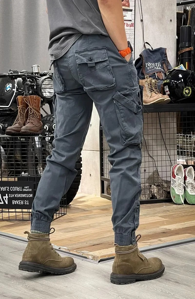 Guntram | Tapered Cargo Trousers Multi Pocket