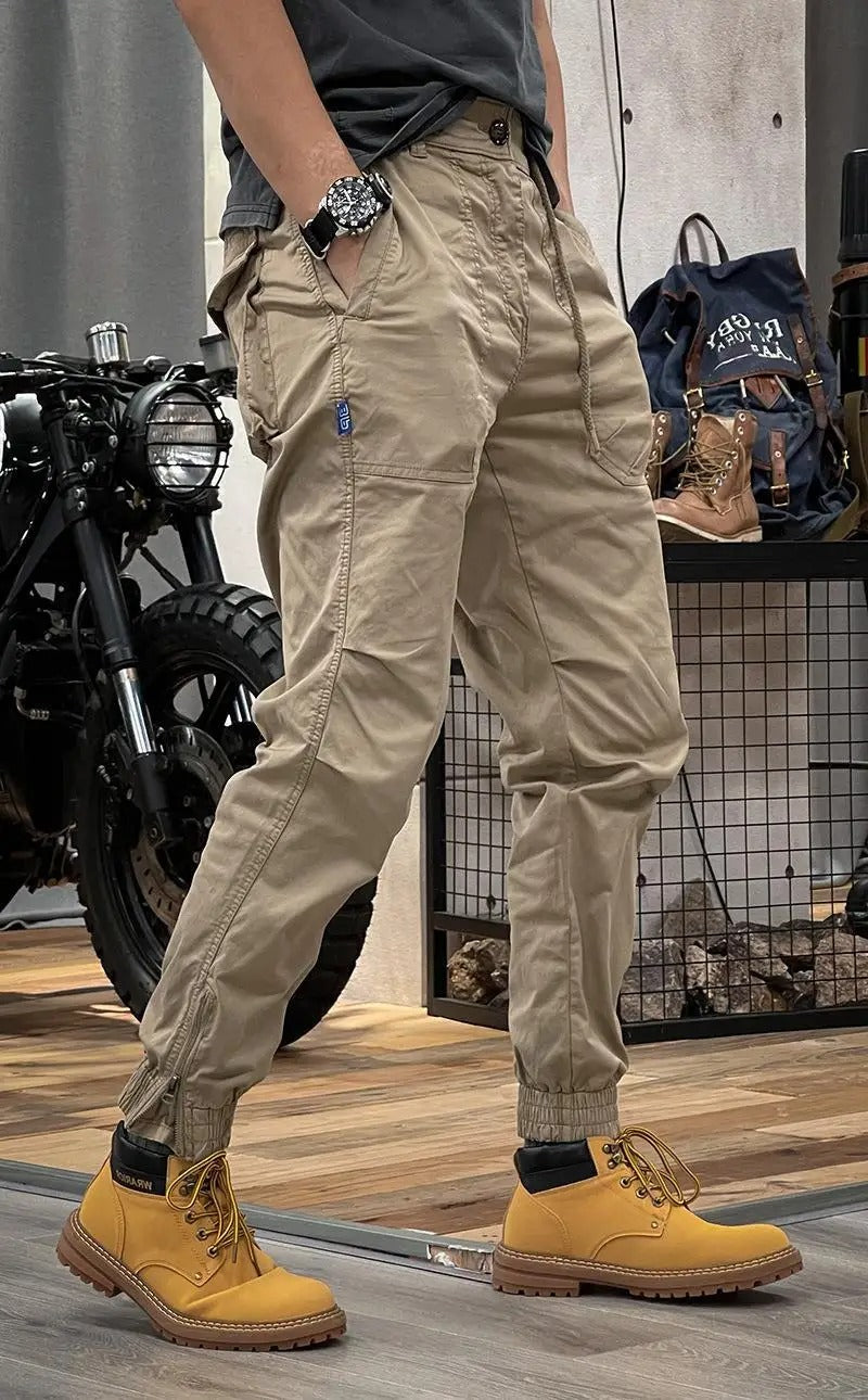 Guntram | Tapered Cargo Trousers Multi Pocket