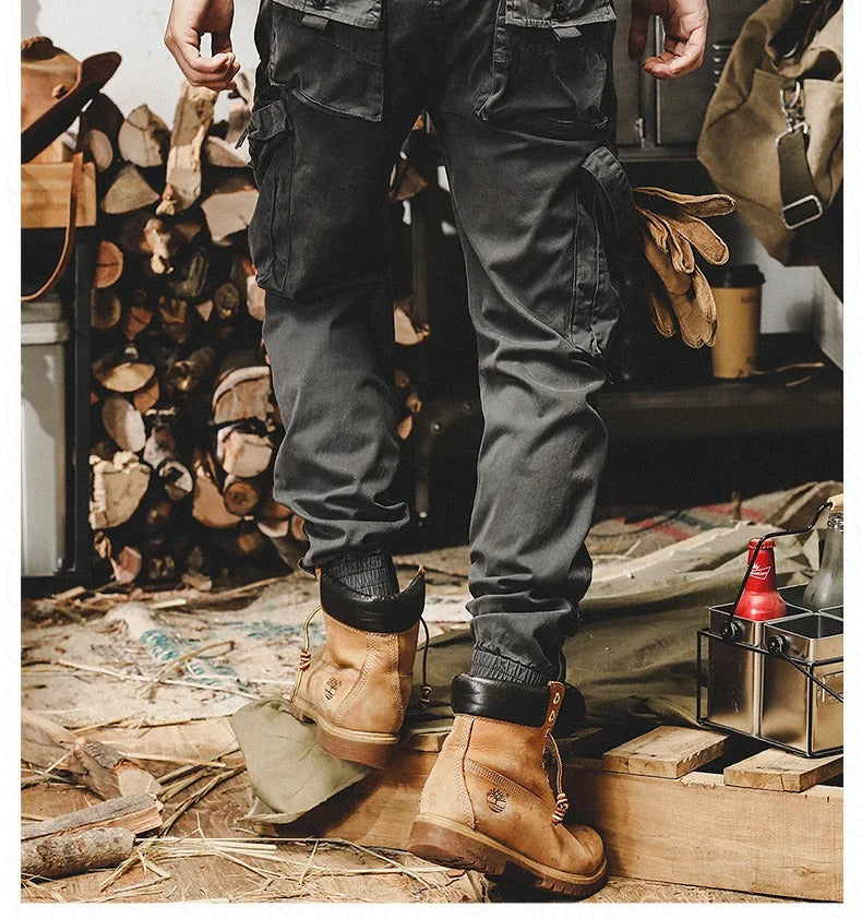 Guntram | Tapered Cargo Trousers Multi Pocket