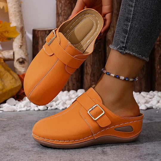 Latina - Buckle Strap Mule Shoes