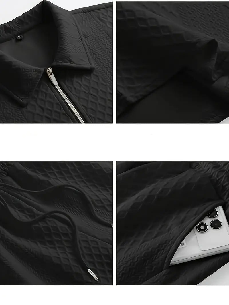 Francisco | Polo Shirt And Textured Shorts Set