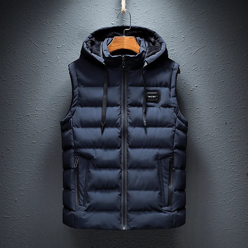 Markus | Hooded Quilted Puffer Gilet Zip-Up