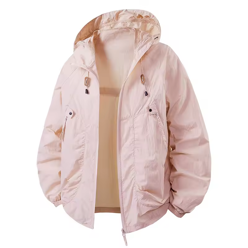 Vrenda | Hooded Lightweight Zip Front Jacket