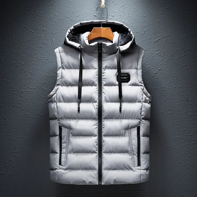 Markus | Hooded Quilted Puffer Gilet Zip-Up