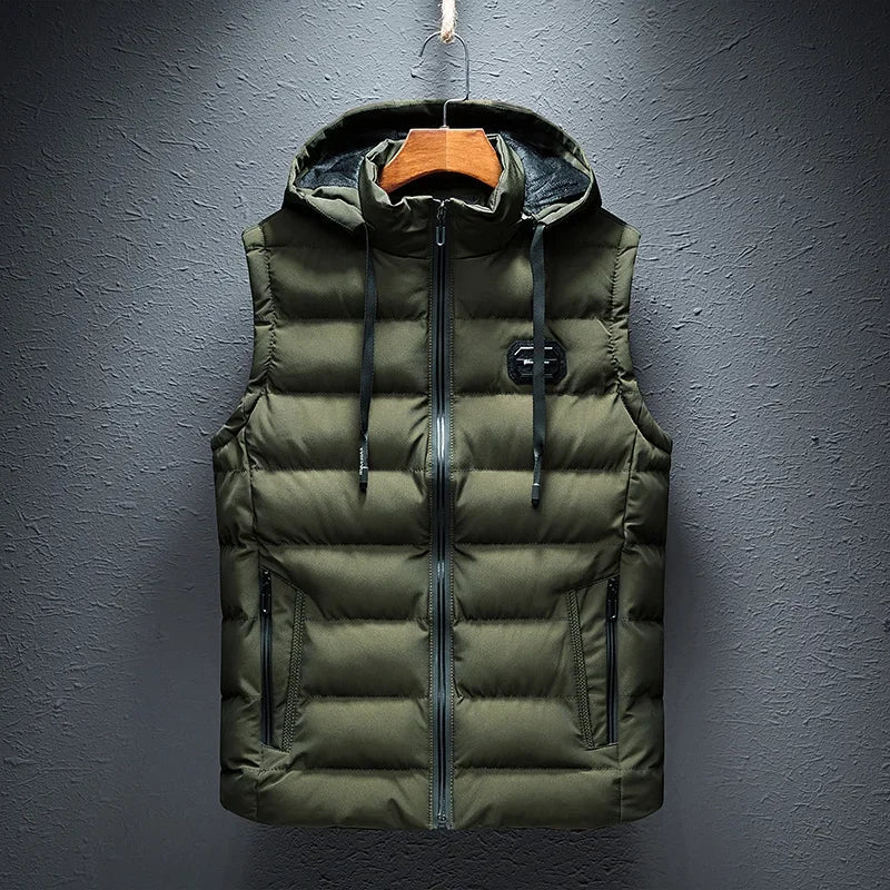 Markus | Hooded Quilted Puffer Gilet Zip-Up