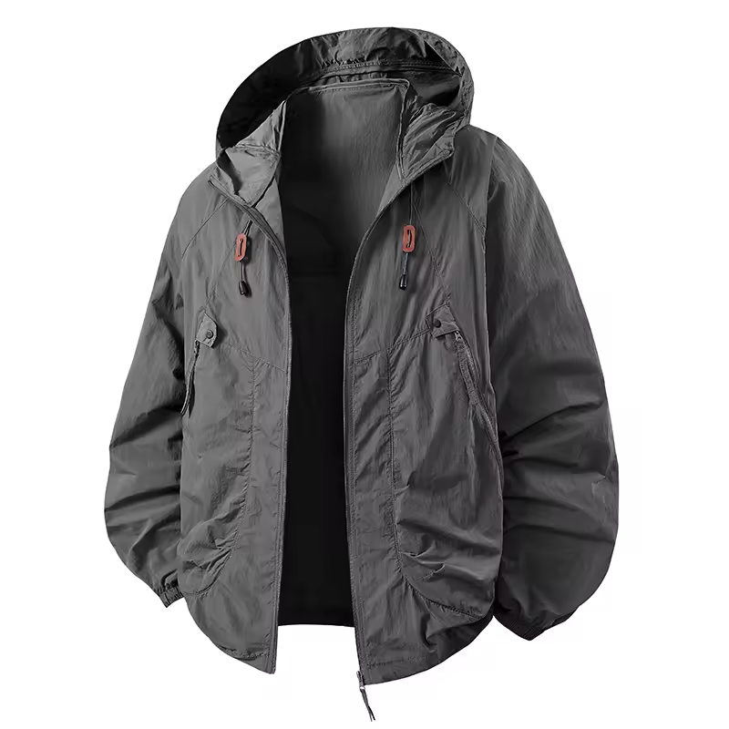 Vrenda | Hooded Lightweight Zip Front Jacket