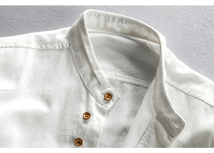 Tevin | Long Sleeve Stand Collar Button Shirt
