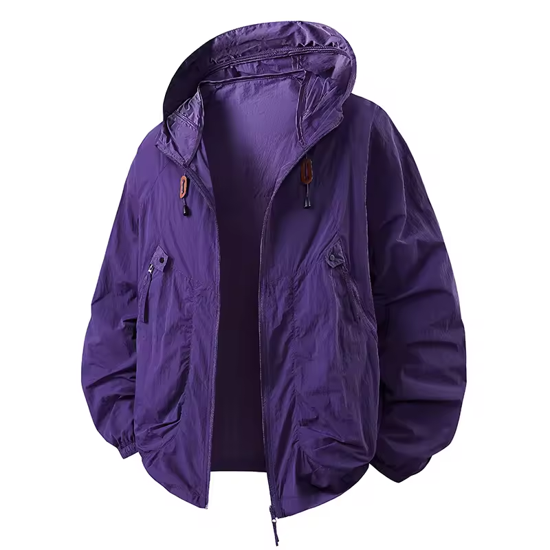 Vrenda | Hooded Lightweight Zip Front Jacket