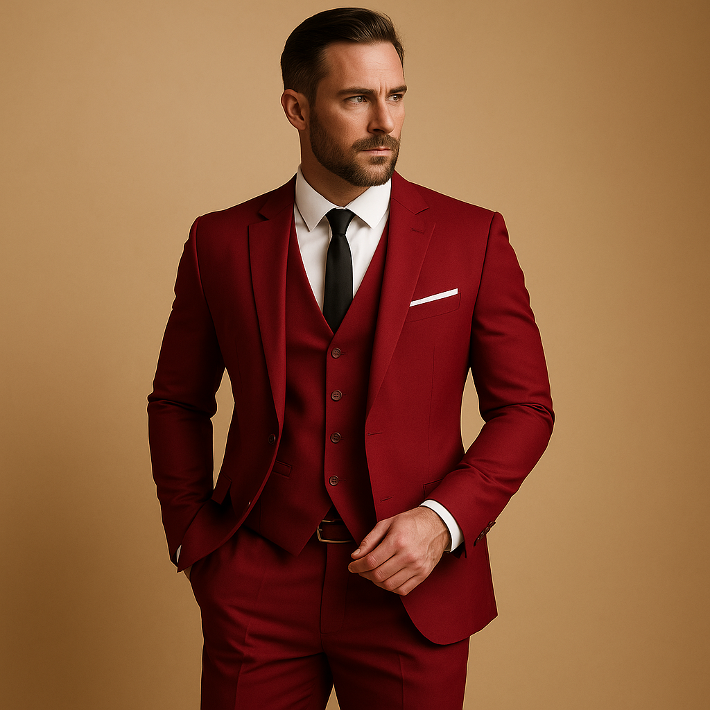 Roderick | Suit with Matching Waistcoat and Notched Lapels