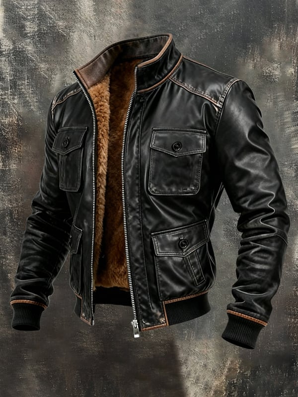 Crowley – Black Fur Lined Jacket