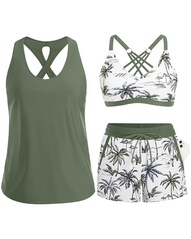 Meaghan | Three Piece Swim Set With Shorts