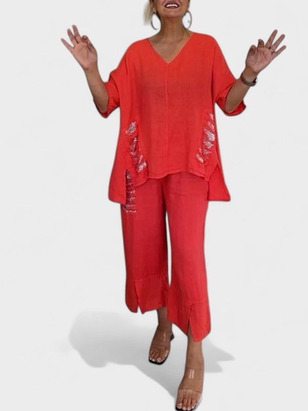 Raisa | Linen Two Piece Co-Ord Set