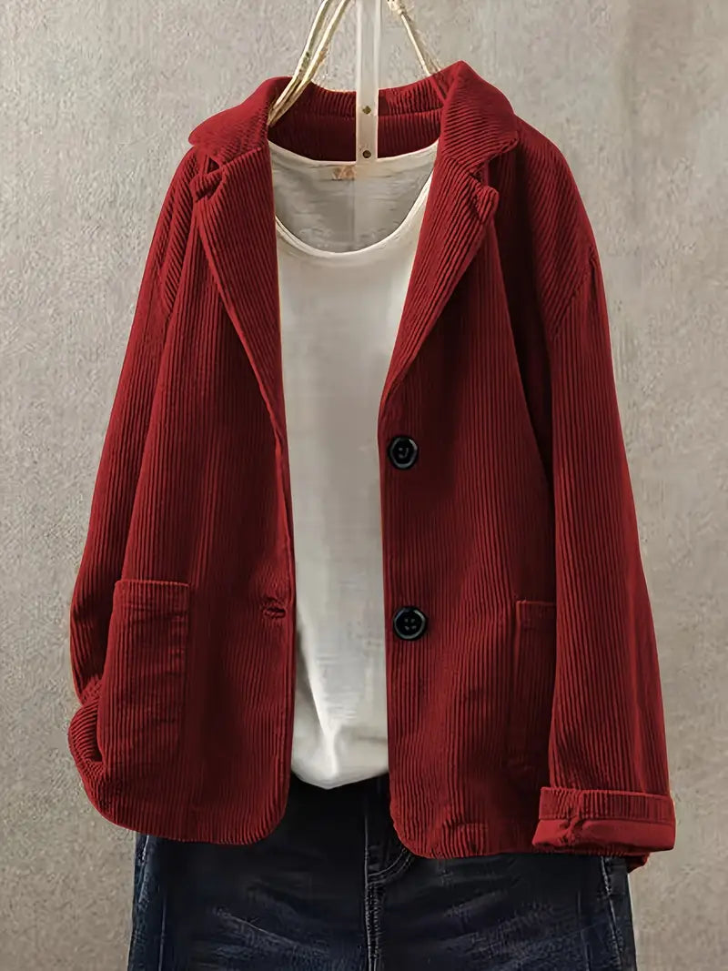 Nehara | Corduroy Oversized Blazer Jacket
