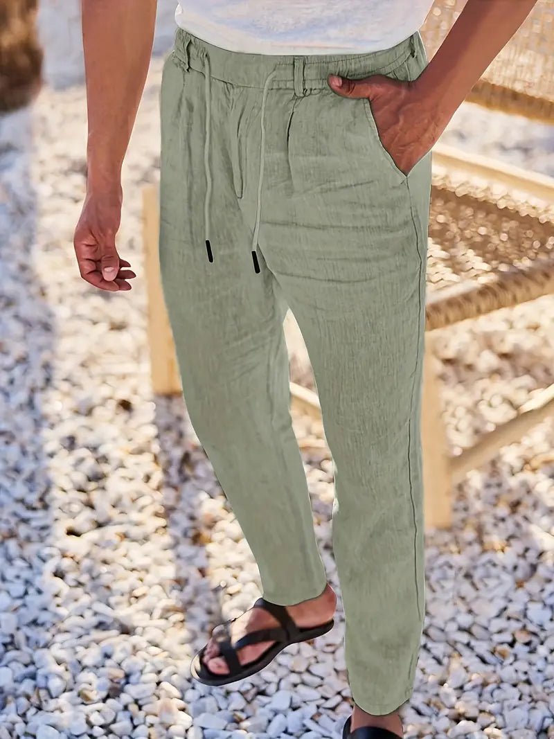 Nichols | Mens Linen Summer Trousers