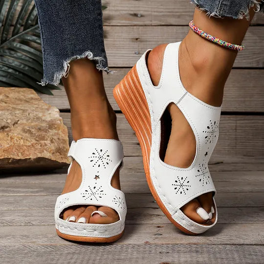 Setia | Wedge Sandals Cut Out Slingback Design