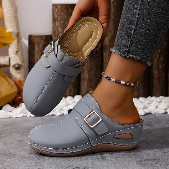 Latina - Buckle Strap Mule Shoes